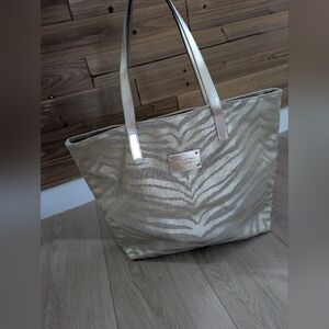 Michael Kors Metallic Zebra Tote